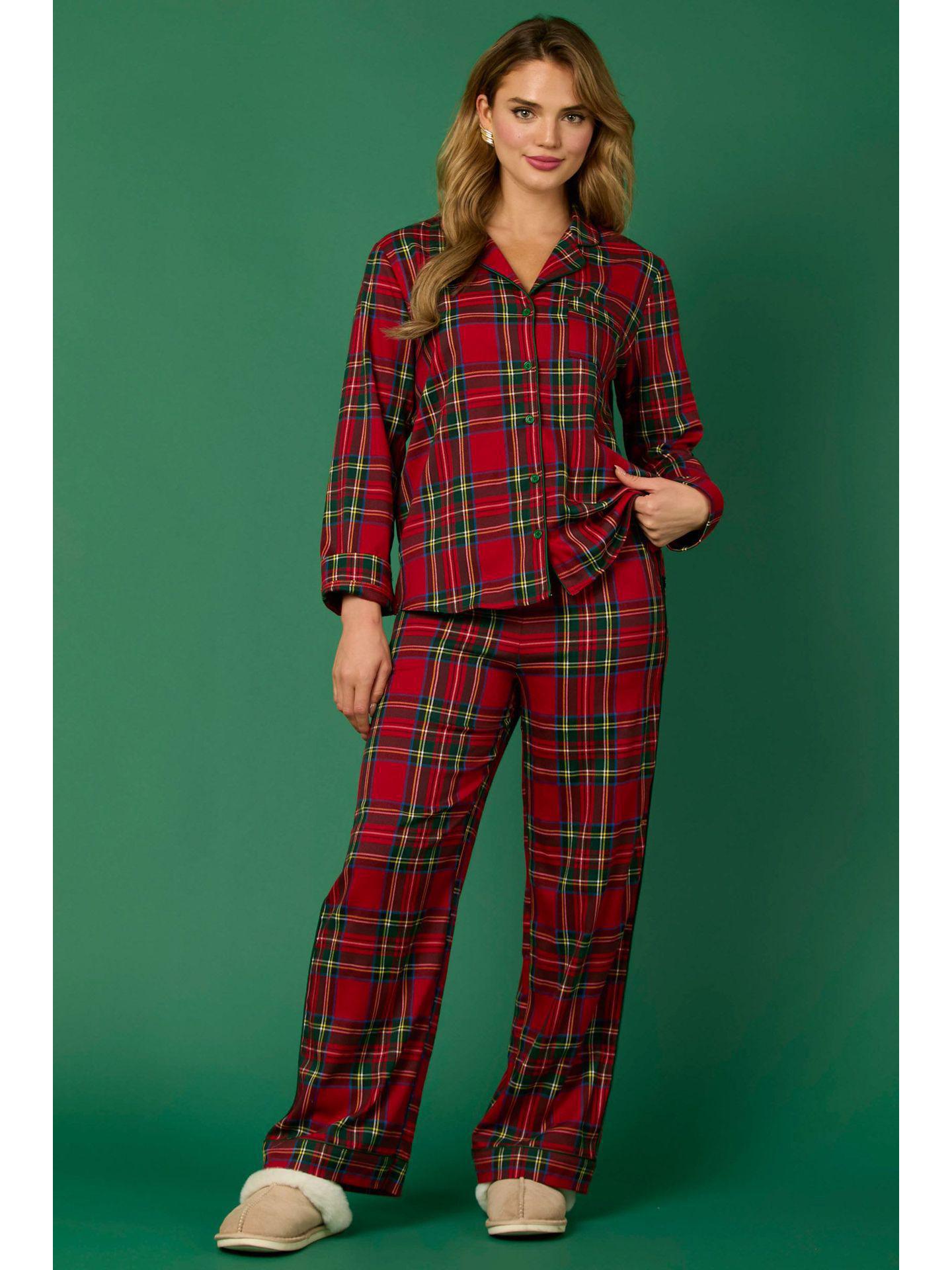 Европейский и американский женский рождественский набор пижамы Санты – Лонгслив и брюки. 3XL