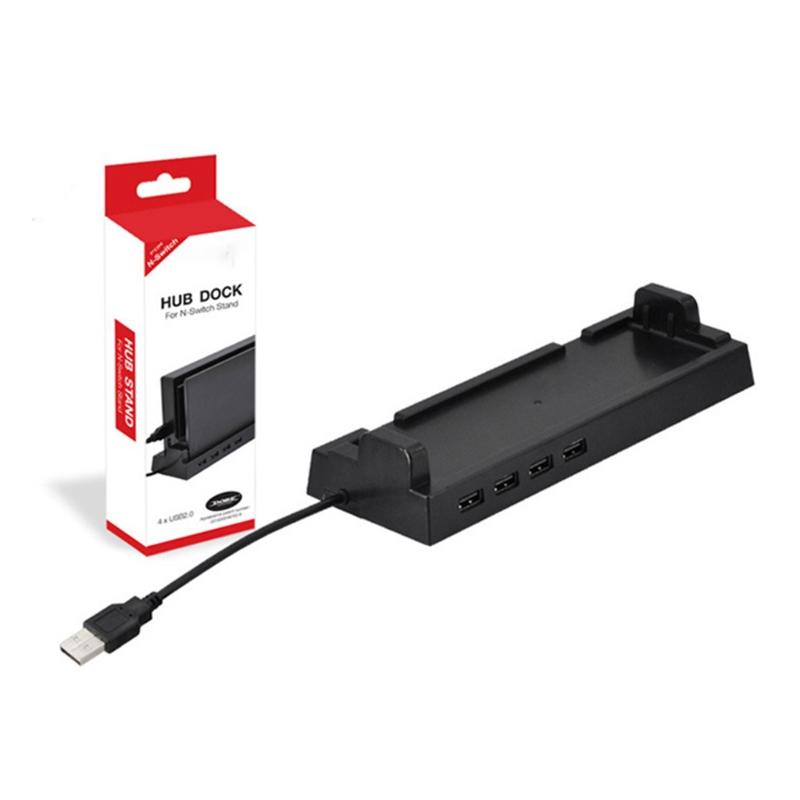 USB2.0 Hub Base 4 Output Ports Multi-Port Expansion Base Data Transmission Base for Switch