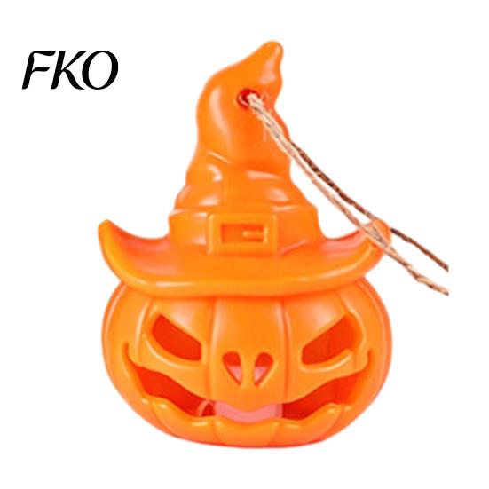 Flameless Pumpkin Candle Light Halloween Witch Hat Lamp, Bat Skull Hollow LED Night Decorative Ornaments for Party, Spooky Tabletop Decor Haunted