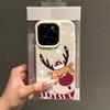 Christmas Elk Deer Lichee Pattern Phone Case for iPhone 17 16 Pro Max Air 15 14 Plus 13 12 11 XR X XS Max 16E Shockproof Cover