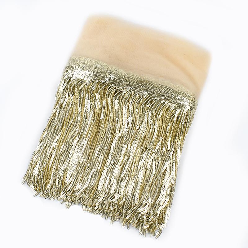5/10Yards Meetee 20cm Sequins Tassel Fringe Trims Lace Ribbon Wedding Party Dress Fabric DIY Handmade Sewing Clothes Accessories