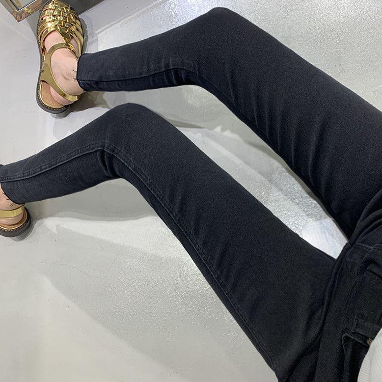 2025 High-Waisted Stretch Slimming Women's Flared Cropped Jeans for Spring/Autumn