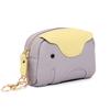 Ultra-Compact Mini Genuine Leather Elephant Coin Purse, 3D Animal Zipper Change Wallet, Women Cute Elephant-shaped Small Wallet