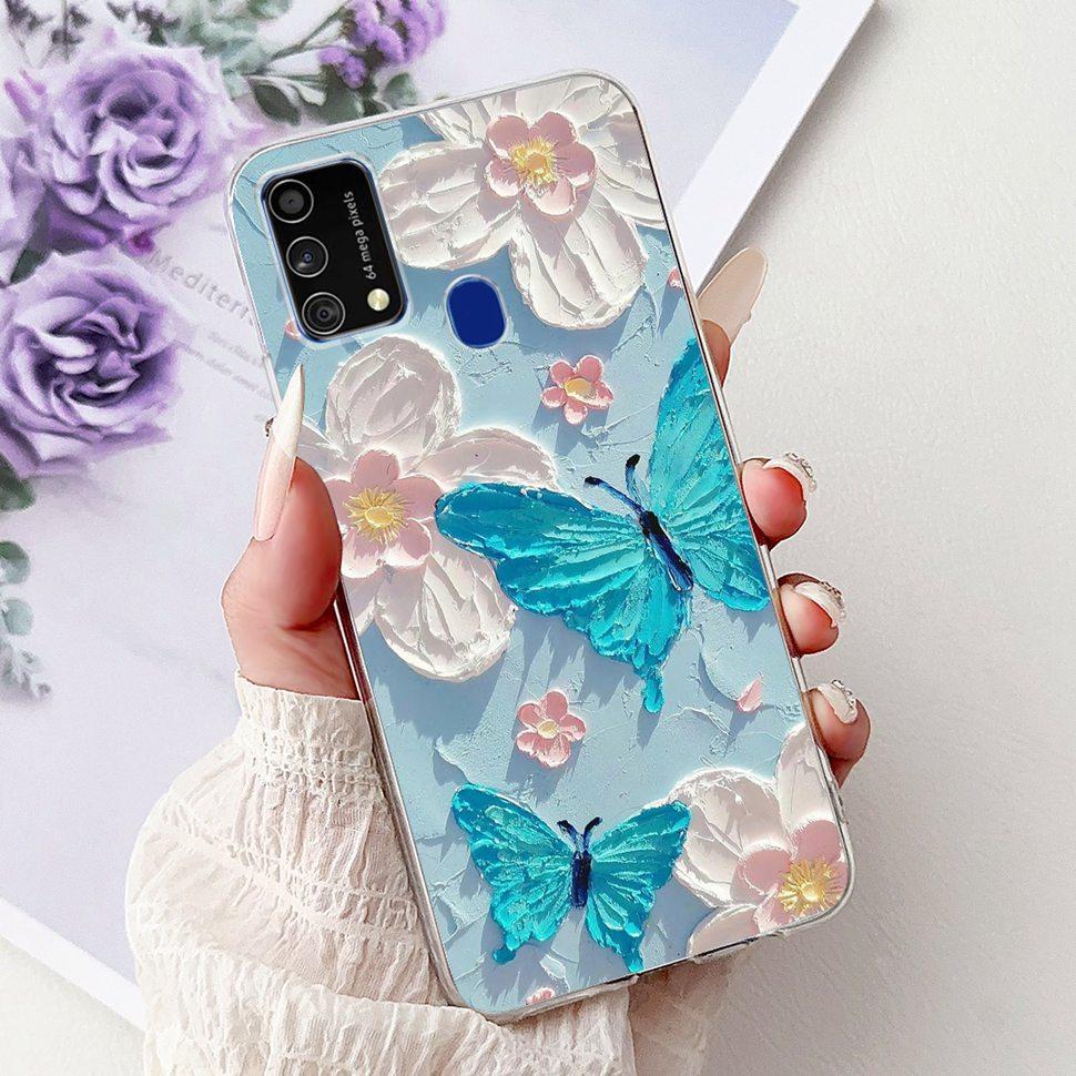 Cute Cat Caroon Cover For Samsung Galaxy A21s Case Soft Silicone Fundas Phone Cases For Samsung A 21s  A21s SM-A217F Full Bumper