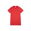 New MLB Base Logo Short Sleeved Dress Women's Red 3FOPM0123-43RDL