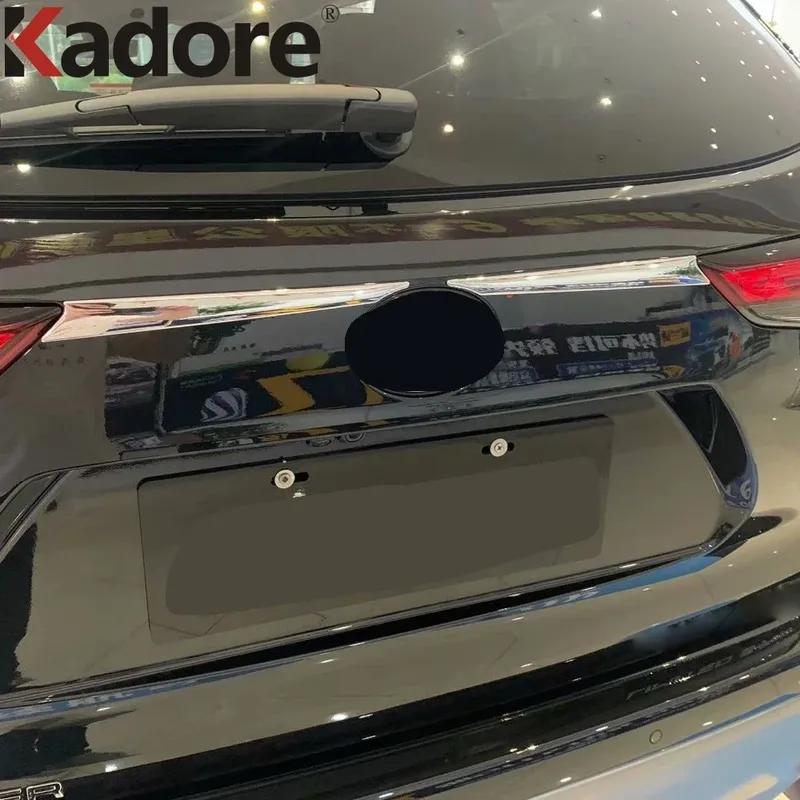 For Toyota Highlander Hybrid    2024 Chrome Car Rear Trunk Lid Cover Trim Tailgate Molding Garnish Strip Accessories