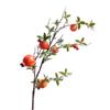 6 Head Artificial Pomegranate Branch Stem Faux Fruit for Vase Realistic Faux Pomegranates Tree Branch for Decoration Home Party Garden Orange