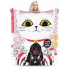 Cat Dandadan  Flannel Blanket Winter  Super Soft Bedding Throws for Students Outdoor Fluffy Bedspread Sofa Bed Cover