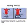 Red Moka Pot Aluminum Italian Coffee Maker Coffee Supplies Coffee Maker  Coffee Making
