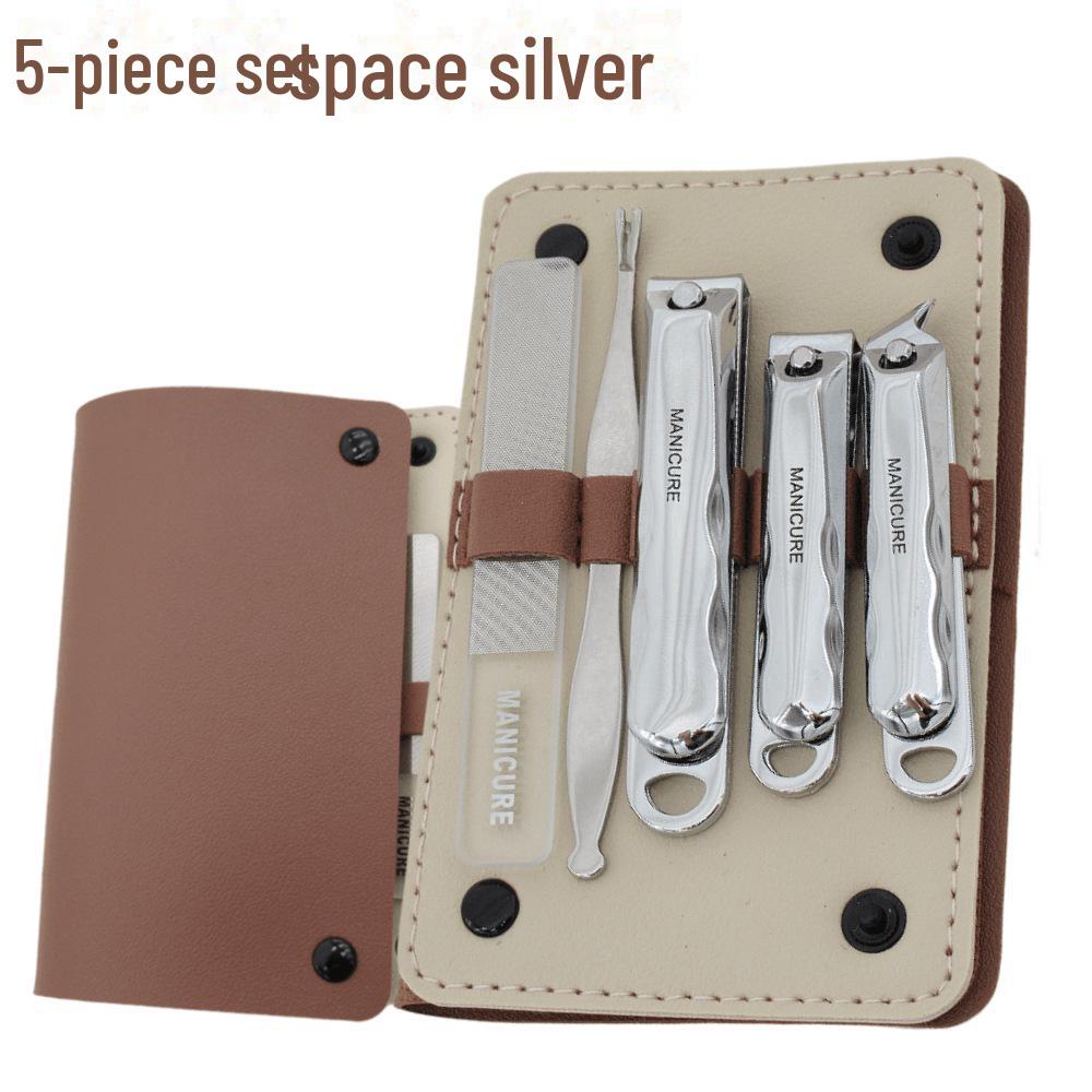 16-Piece Wallet-Style Manicure and Pedicure Set with Hawkbill Pliers, Nano File, and Ear Pick