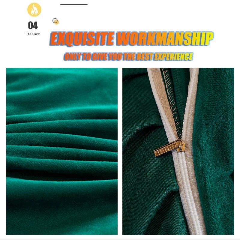 Crystal Velvet Bedspread Plush Lace Bed Skirts Sets Thin Comforter Embroidered Bedding Set with Pillowcases for Queen King Size