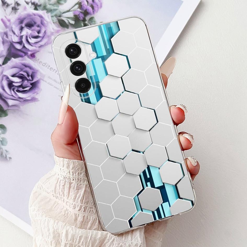 For Samsung Galaxy A26 A36 A56 5G Case 2024 New Stylish Flower Soft Clear Silicone Back Cover For Samsung A36 5G SM-A366B Bumper