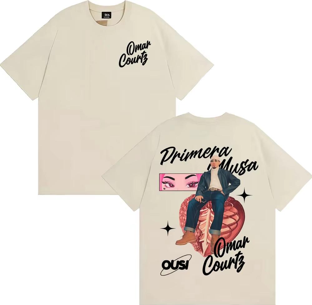 Omar Courtz Primera Musa Album 2025 Graphic T-shirt Fashion Hip Hop Pop Music T Shirts Men Women Summer Top Male Cotton T Shirt