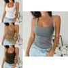 Ladies Casual T-shirt Stylish Ribbed Tank Top Sleeveless Cami Vest Soft Basic Blouse