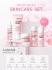 6pcs Cherry Blossom Collagen Skincare Set, Moisturizing Nourishing Facial Care Kit, Includes Cleanse