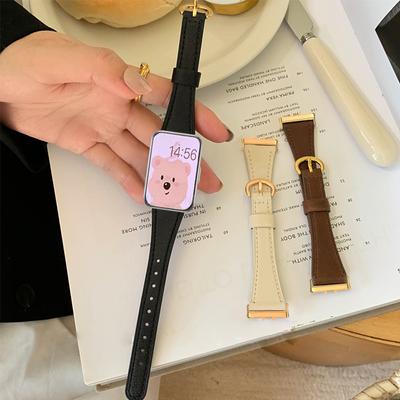 Schlanke Kunstlederschlaufe für Samsung Galaxy Fit 3 Damenarmband für Samsung Galaxy Fit3 Mini Schnalle Correa
