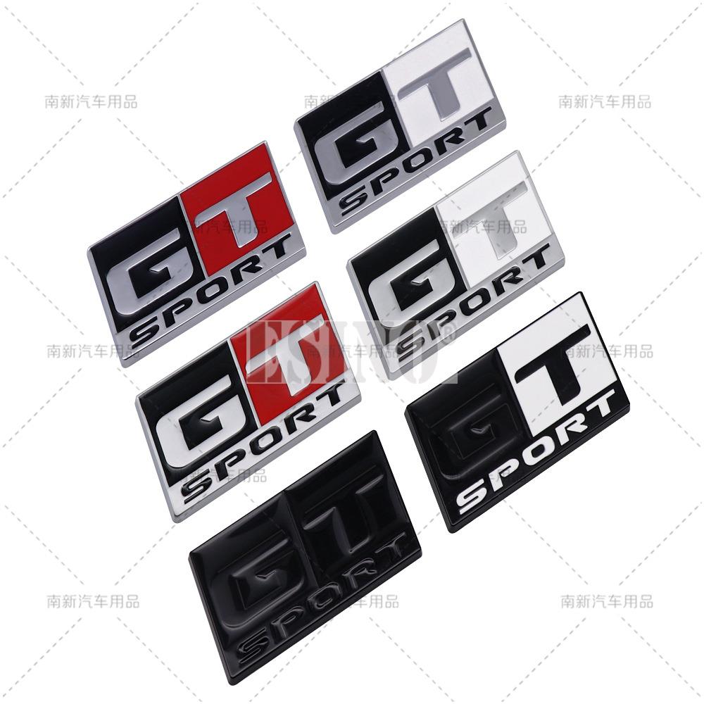 Car Styling 3D GT Sport Metal Zinc Alloy RearTrunk Fender Adhesive Badge Body Tailgate Displaceme Decorative Emblem