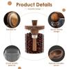 Airtight Glass Jars with Wooden Lid and Spoon Transparent Multipurpose Moisture-proof  Coffee Food Storage Jar for Spices Beans