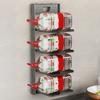 Kitchen Storage Rack Wall Mounted with Suction Cup Organizer Foldable Serving Platter Countertop Shelf for Bowls Plates