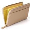 LASIEM Small Long Wallet 3cm Smaller Than Conventional Genuine Simple Includes Mocha and Yellow Women's (Smartphone Size, Wallets) - Leather, Compact,