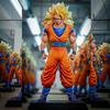 34cm Anime Dragon Ball Z Super Saiyan 3 Son Goku Action Figures Standing Model Pvc Statue Desktop Decoration Ornament Toys Gifts