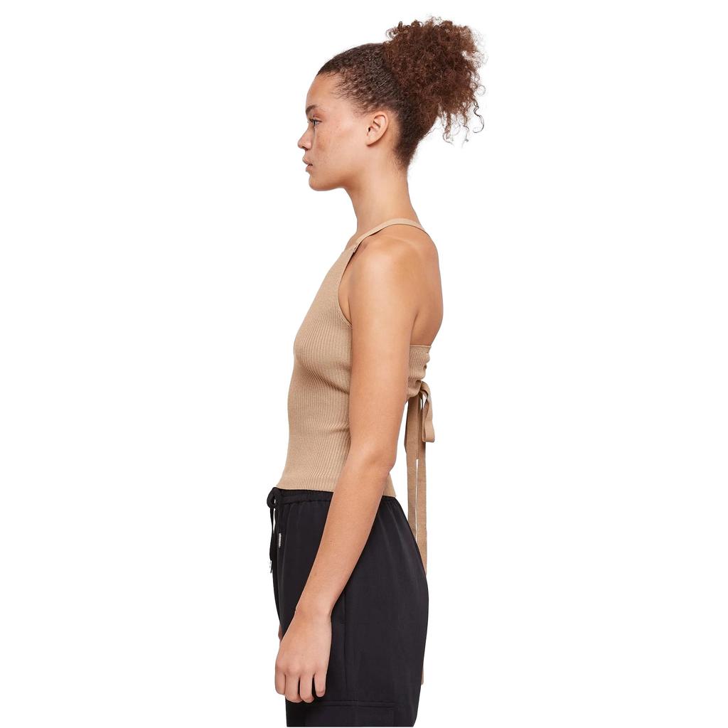 Urban Classics Womens/Ladies Rib Knit Cross Back Top