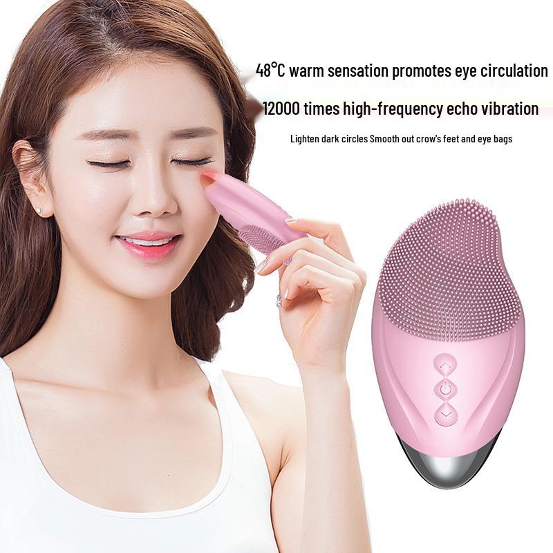 Ultrasonic Warm Facial Cleanser Brush - Silicone Pore Cleaner & Beauty Massager