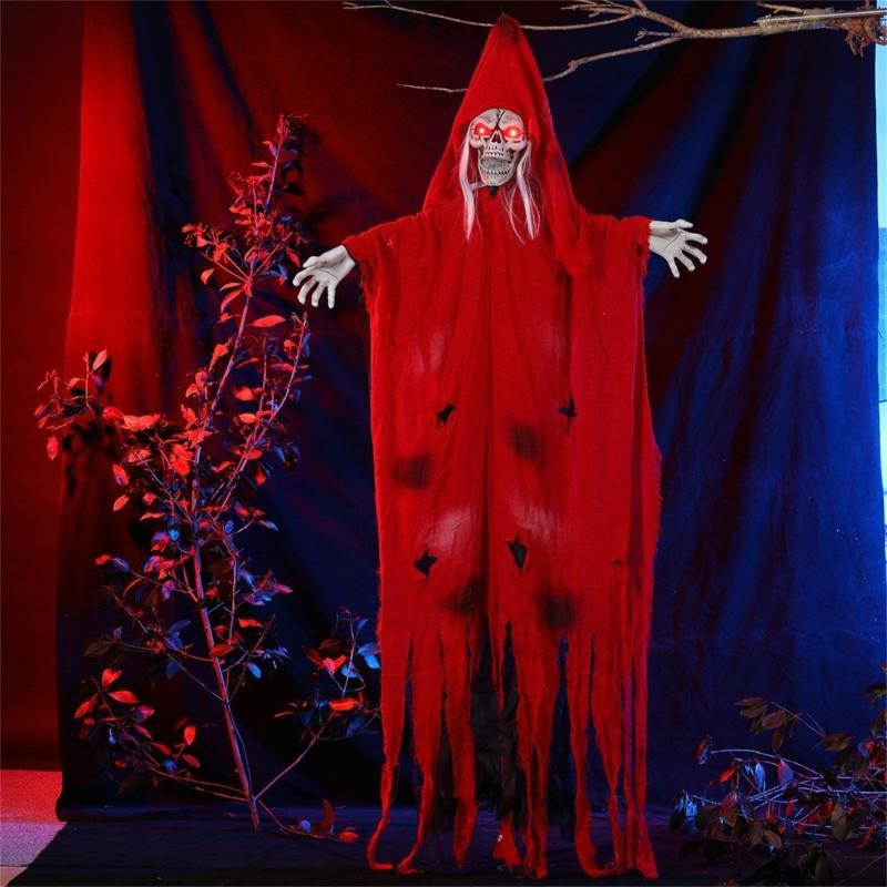 Halloweens Skeleton Specter Props Realistic Movement Outdoor Scary Decorations