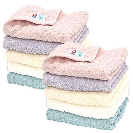 

Nissen Shoko Imabari Towel Eco Clover Color Face Towel (Smoky Set, 10-Piece Set)