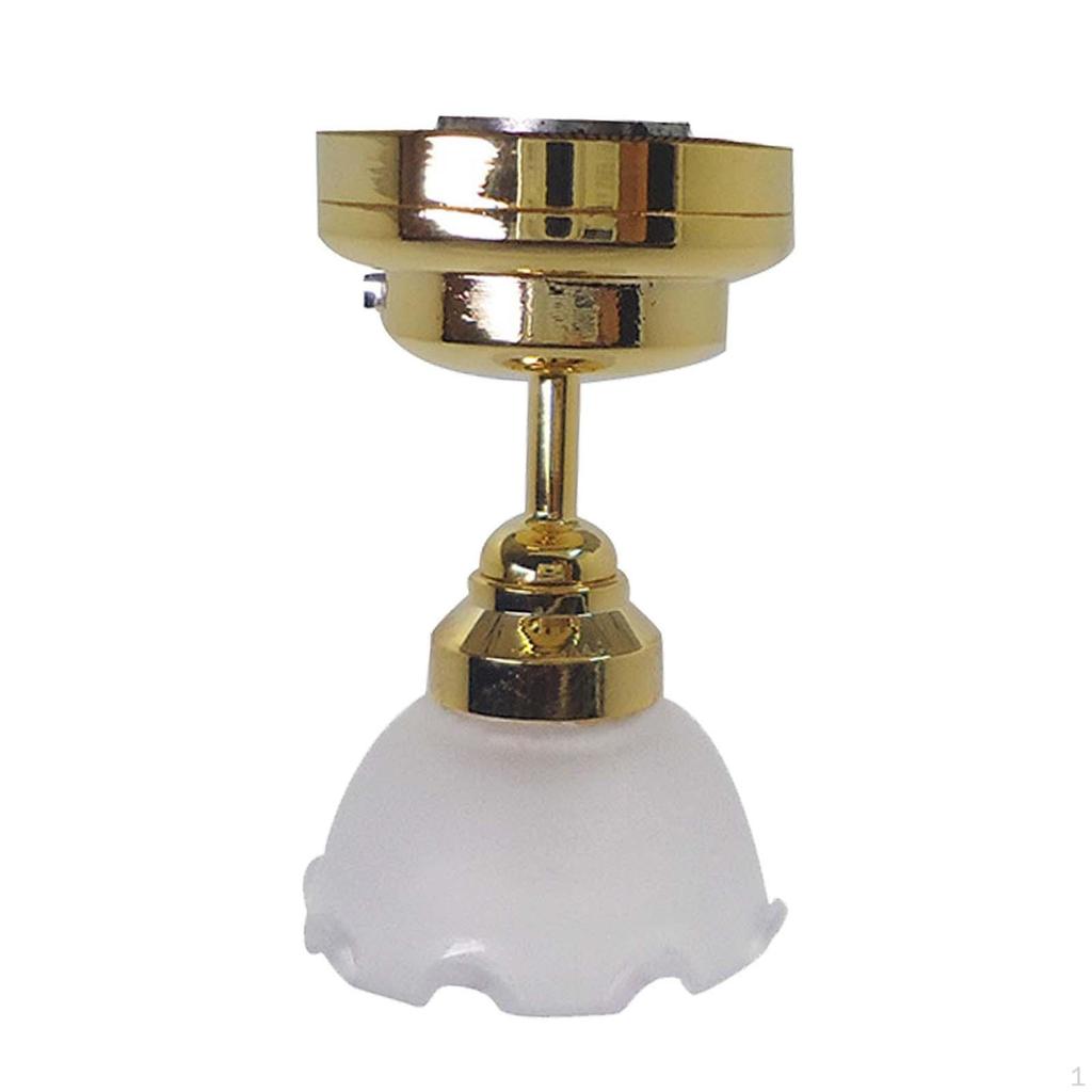 1:12 Dollhouse Ceiling LED Lamp Furniture Mini Ligh Simulation for Photo Props
