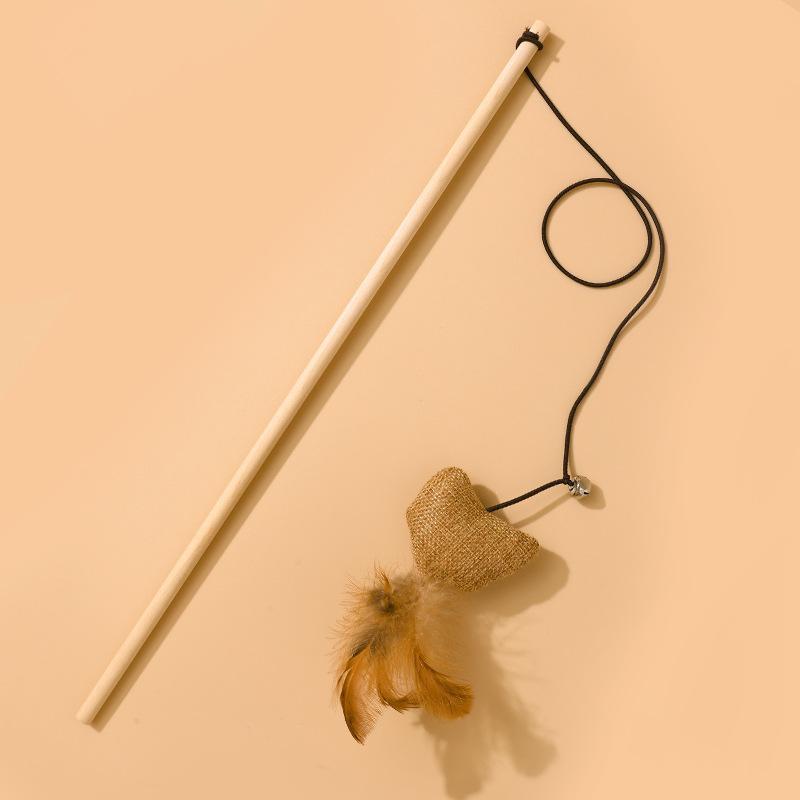 1 Pc Wooden Mouse Rods Plaything Environmental Pet Tease Cat Toys