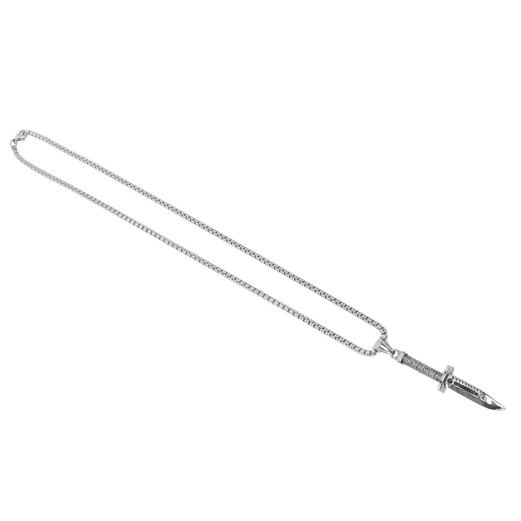 Men Knife Pendant Necklace Fashionable Male Jewelry Necklace Gift Clothes Accessory