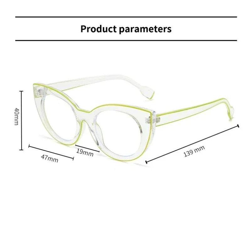 Fashion Designer Anti Blue Light Women Reading Glasses Prescription Glasses Optical Eyewear Single Focus Presbyopic Glasses+3.5