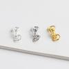 Gold-Plated S925 Sterling Silver S-Hook Necklace & Bracelet Clasp Accessories