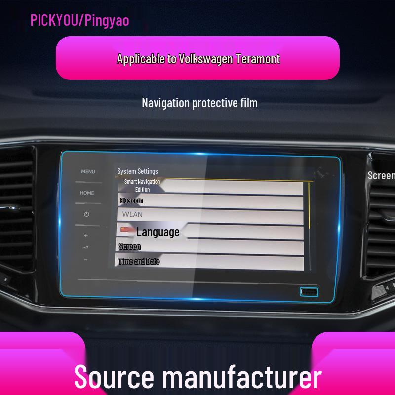 Volkswagen Teramont 25 Folia Ochronna Hartowana do Nawigacji - Ochrona Oczu i Światła Niebieskiego na Panel Instrumentów i Konsolę Środkową.