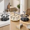 Acrylic Cup Rack with Round Base Space-Saving Chrome-Finish