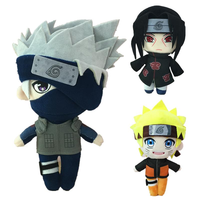 Cartoon Animation Anime naruto Plush Dolls Uchiha Itachi Hatake Kakashi Cartoon Cute Stuffed Toy for Children Boys Girls