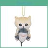 Adorable Shark Cat Plush Doll Cute Shrimp Cat Bag Pendant Soft Stuffed Animal Toy