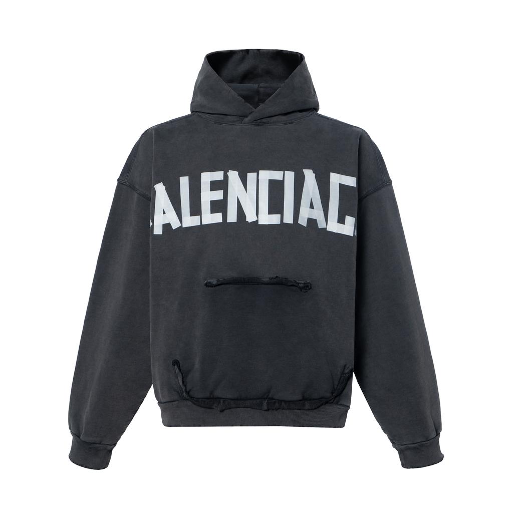 Balenciaga Ripped Pocket Tape Type Hoodie 744441TRVK21041