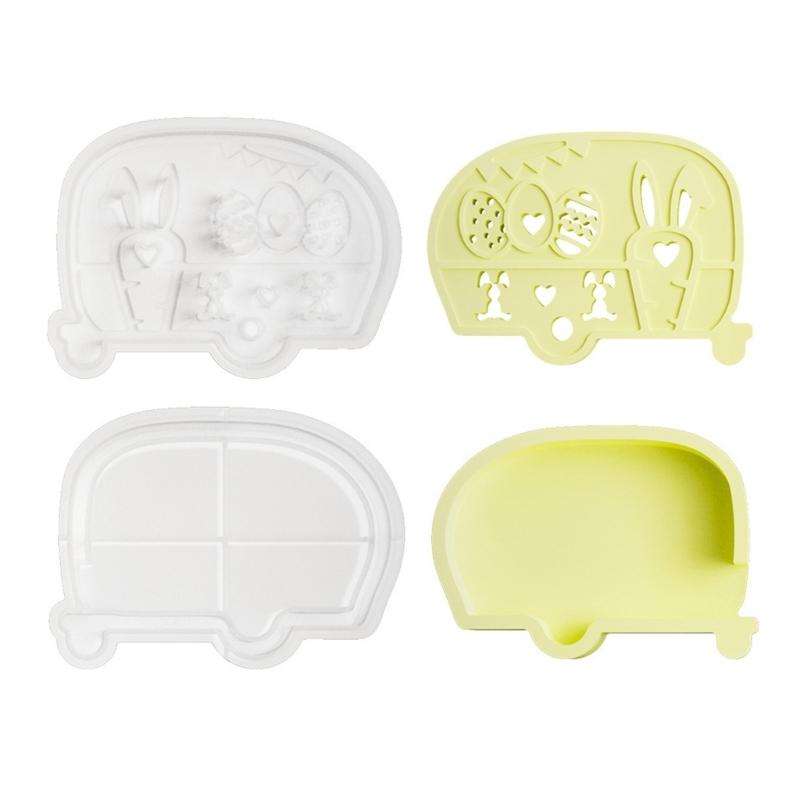 2Pcs Toy Bus Silicone Candle Stand Molds for Epoxy Resin Candle Holder Tealight Stand Bus Silicone Candlestick Molds