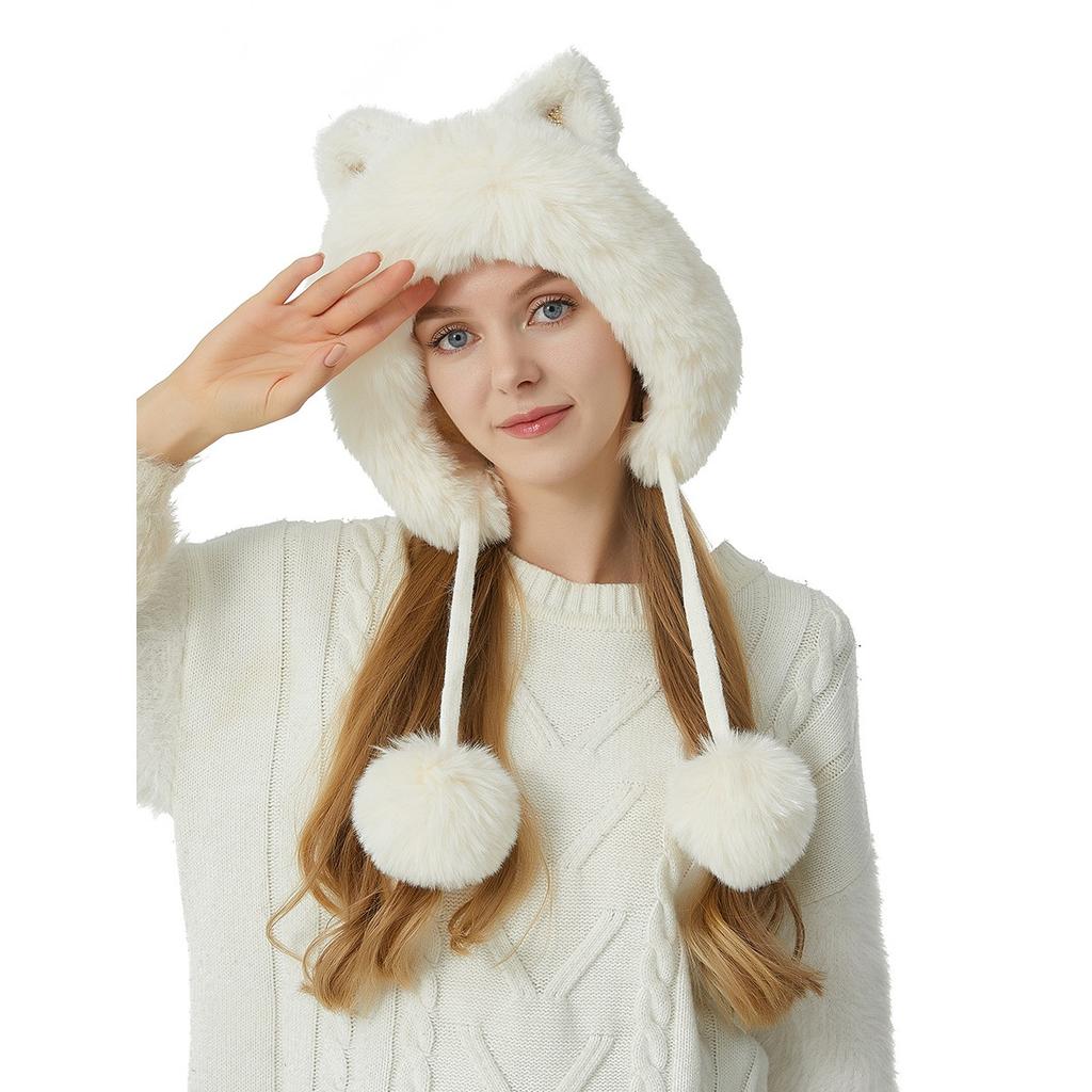 Velvet, Thickened Hat, Knitted Hat, Woolen Hat, Warm Hair, Ear Protection Hat