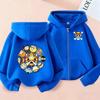 Ubrania z nadrukiem kreskówkowym Anime One Pieces Bluza z kapturem na zamek Dziecięca bluza z kapturem z długim rękawem Luffy Casualowa koszulka z nadrukiem dla chłopców i dziewcząt