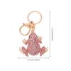 [iplusmile] Frog Keychain with Rhinestones, Sparkling Bag Charm, Frog Key Ring, Animal Key Ornament, Stylish, Lucky Charm, Gift for Women