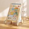 Wooden Baby Walker with Natural Activity Center