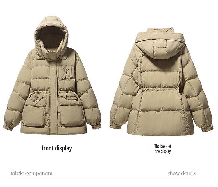 Women's Winter Plus Size Mid-Length Fox Fur Hooded Down Jacket with Large Collar