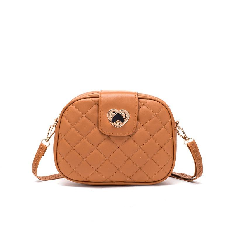 Casual Embroidery Rhombus Shoulder Crossbody Camera Bag New Versatile Love Lock Women's Bag