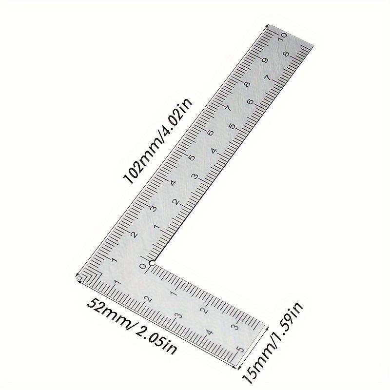 

Precision L-Shaped Ruler Double-Sided High Accuracy Scale Multifunctional Corner Measuring Tool Leather Crafting DIY Project. Silver