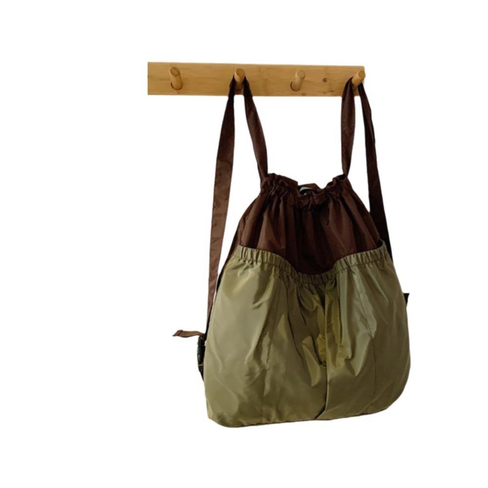 

Waterproof Foldable Backpack Large Capacity Shopping Shoulder Bag Casual Grocery Handbag Daily Use зелёный