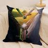 W-Wicked Part One Cushion Cover Silky Short Plush Invisible Zipper Dustproof Sofa Pillow Case For Home Decor