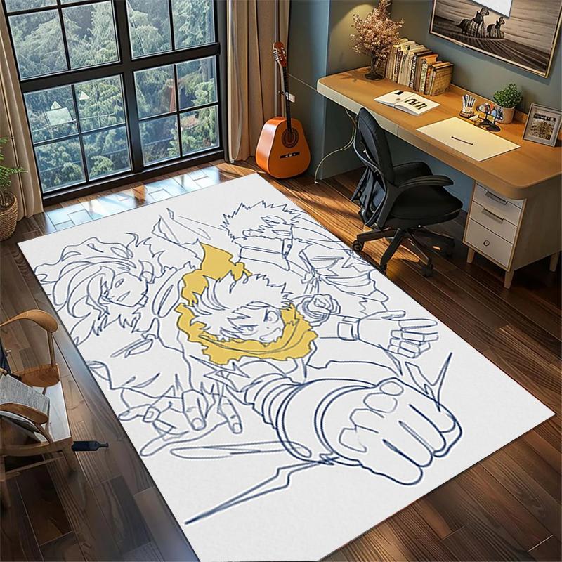 

My Hero Academia Non Slip Bedroom Carpet Large Washable Area Rug Gamer Room Decor 60x90cm